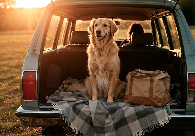 等待托运的狗狗