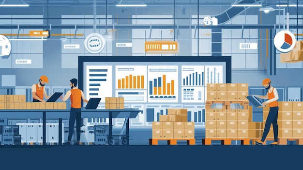 高效分拣中心忙碌景象