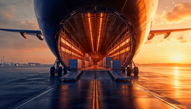 航空货运枢纽忙碌景象